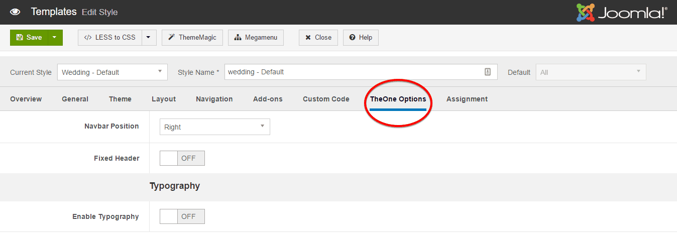 T3 The OpeOptions Settings