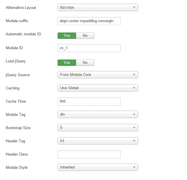Xpert Gallery settings