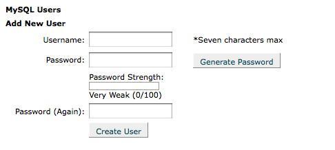 Database user Creation