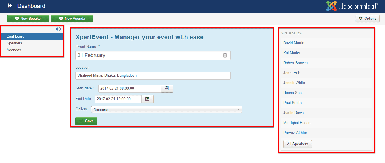 Expert Event Dashboard 