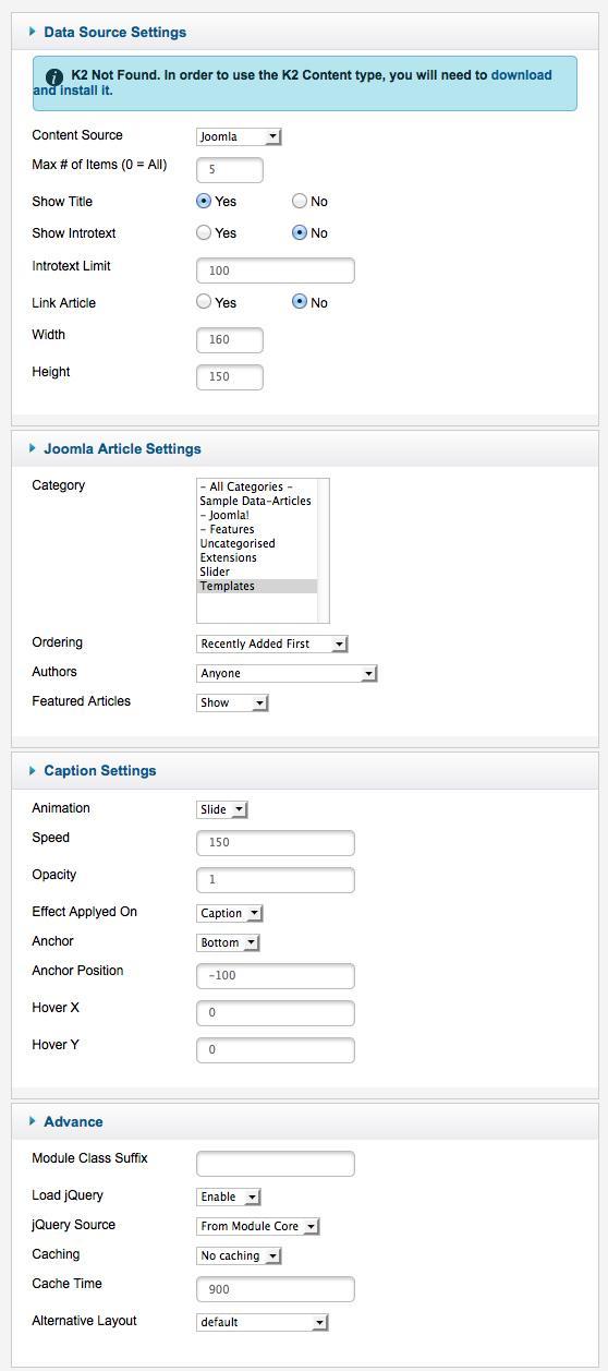 Xpert Captions settings