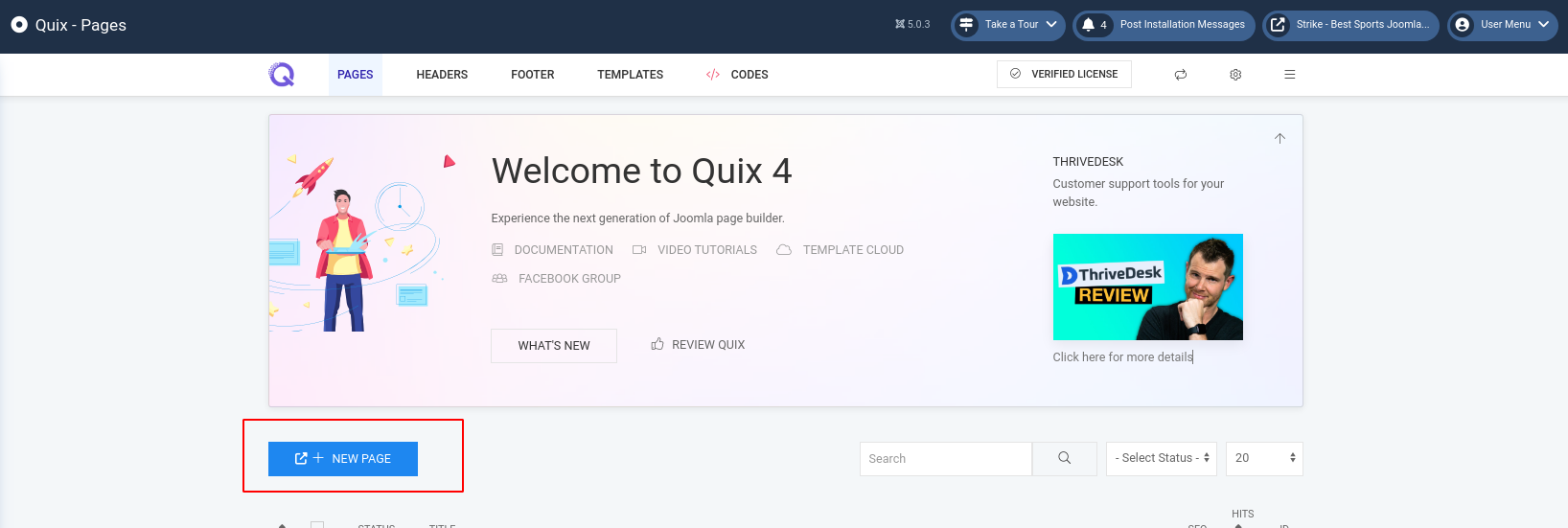 quix dashboard