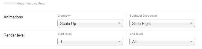 Mega Menu Animation Settings 