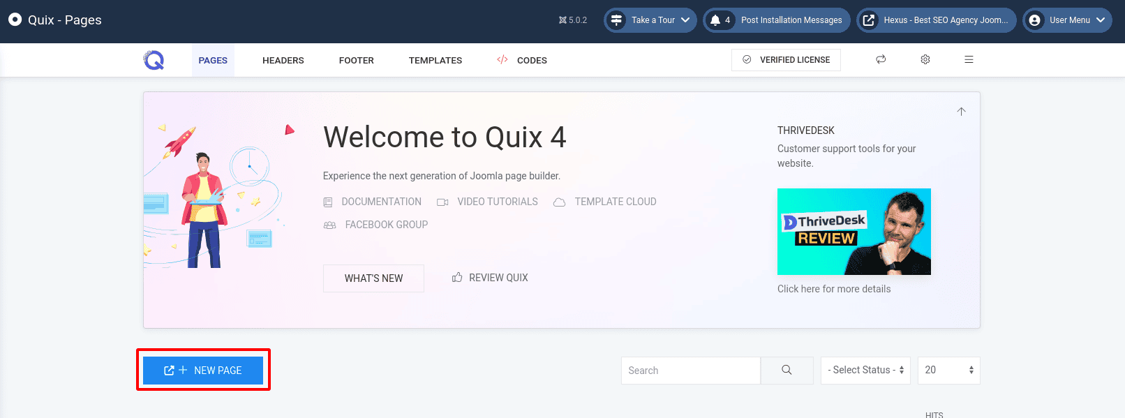 quix dashboard