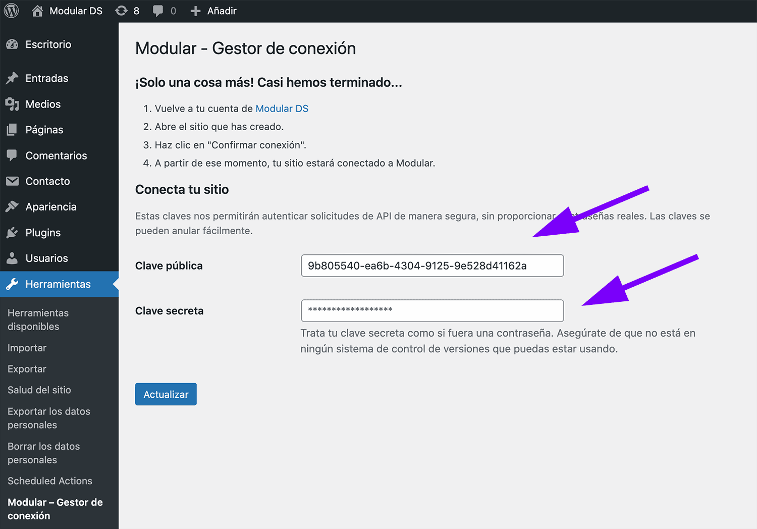 Configuración plugin Modular