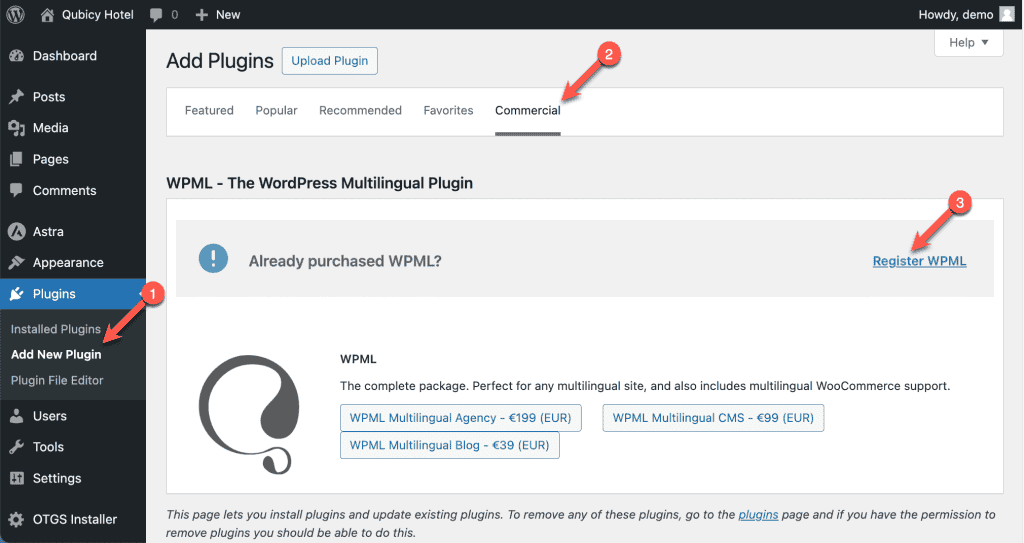 WPML setup