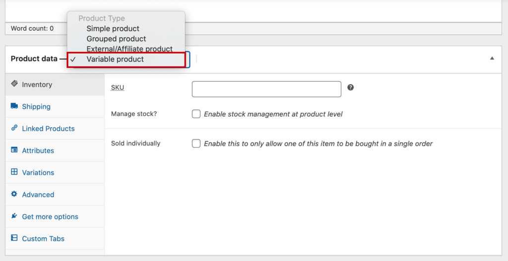 Selecting a variable Product in WooCommerce